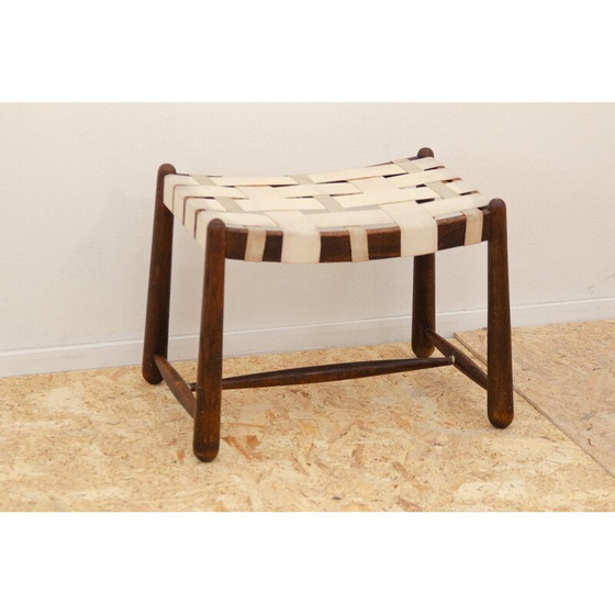 Image 1 of Vintage beech wood stool for Krasna Jizba, Czechoslovakia 1960