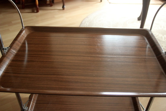 Image 1 of Tea trolley Serving trolley from the 1970s - Vintage - Folding