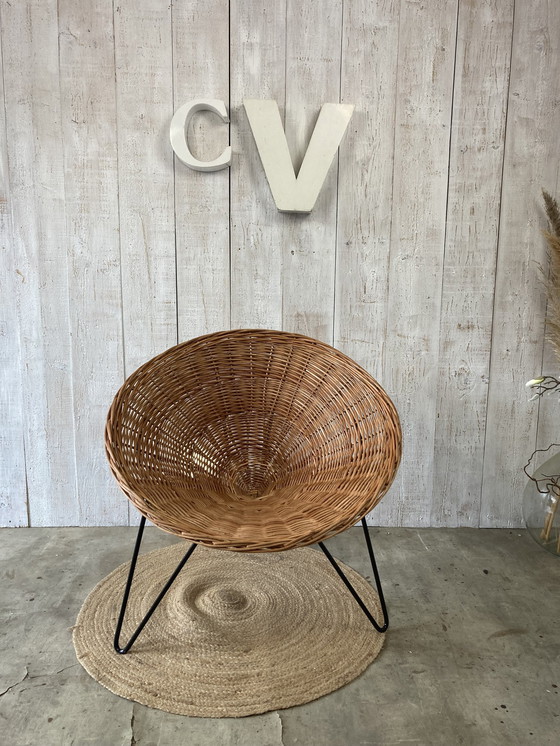 Image 1 of Wicker Basket Armchair