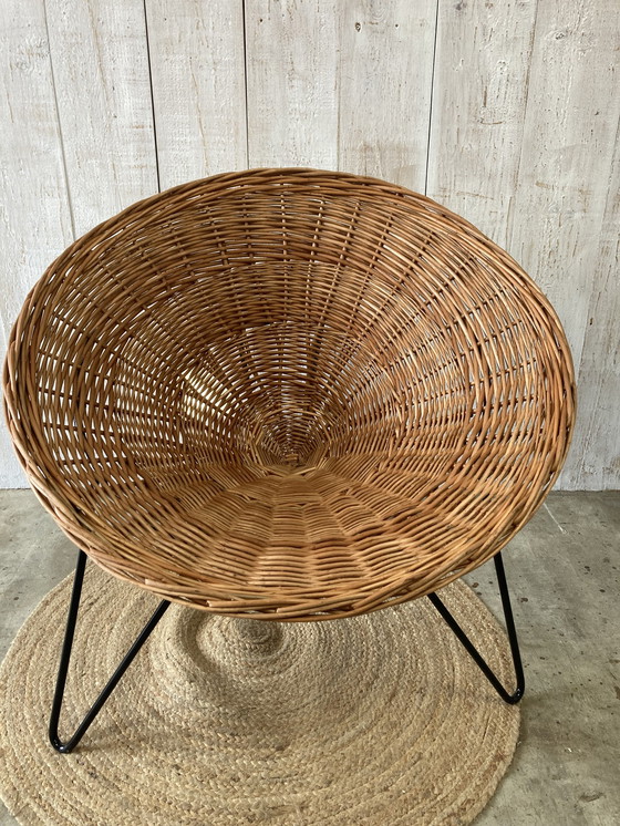 Image 1 of Wicker Basket Armchair