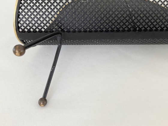 Image 1 of Magazine rack - Perforated metal - Brass - Attributed to Mathieu Matégot - 1950