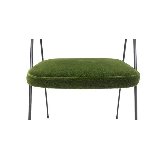 Image 1 of Vintage armchair in black metal and curved plywood by Robin Day, 1950