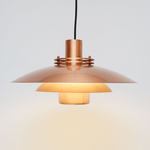 Form Light Copper Pendant Lamp, Denmark 70'S