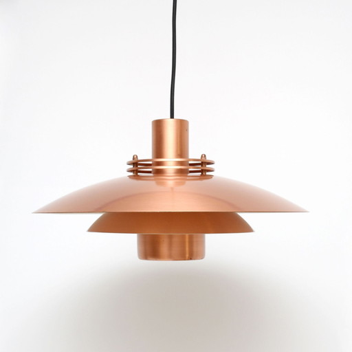 Form Light Copper Pendant Lamp, Denmark 70'S