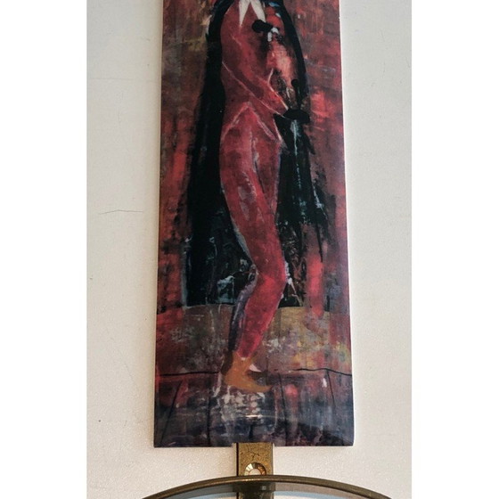Image 1 of Pair of vintage coat hooks depicting characters from the Comedia Del Arte, 1970