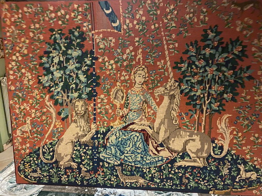 Hand-made tapestry "La dame à la Licorne3