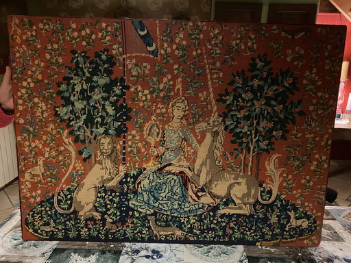 Hand-made tapestry "La dame à la Licorne3