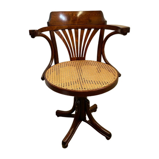 Image 1 of Bent wood captains chair