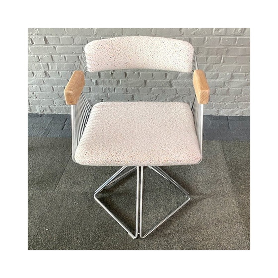Image 1 of Vintage "Delta" aluminum and chrome dining set by Rudi Verelst for Delta