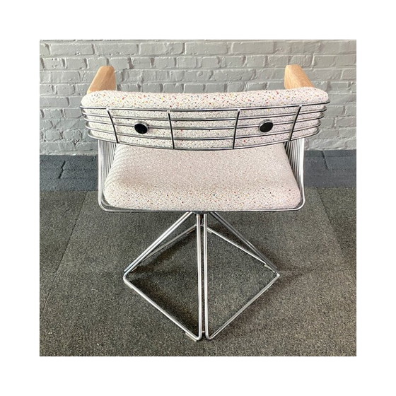 Image 1 of Vintage "Delta" aluminum and chrome dining set by Rudi Verelst for Delta