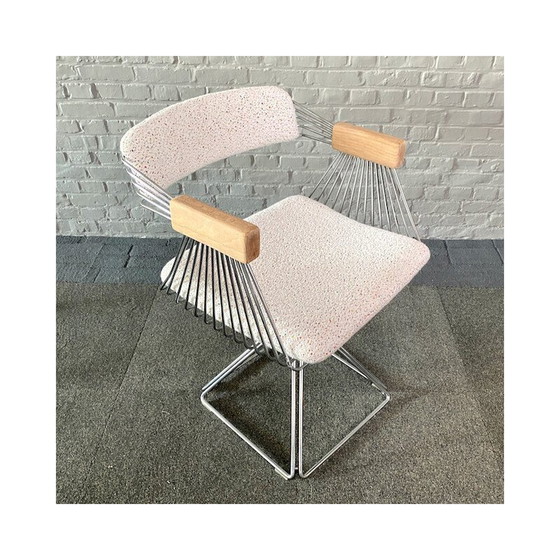 Image 1 of Vintage "Delta" aluminum and chrome dining set by Rudi Verelst for Delta