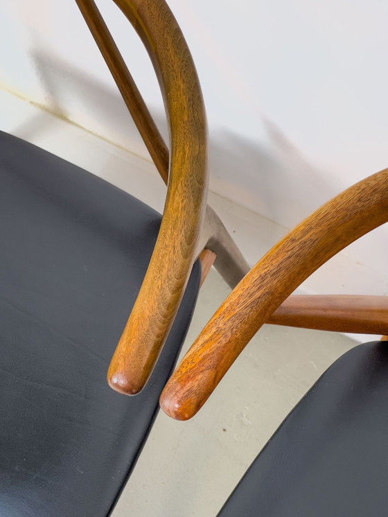 Image 1 of Mod. 255 Dining Chairs By Henning Kjaernulf For Bruno Hansen, 1960S, Set Of 4