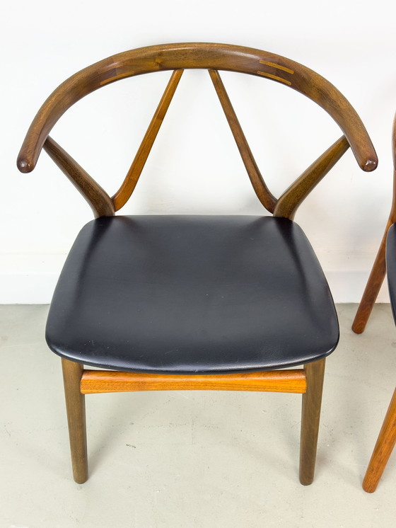 Image 1 of Mod. 255 Dining Chairs By Henning Kjaernulf For Bruno Hansen, 1960S, Set Of 4