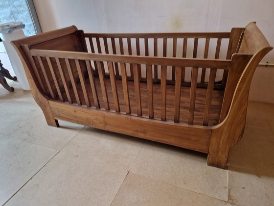 Image 1 of Teak wooden children's grow bed/bench