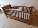 Teak wooden children's grow bed/bench