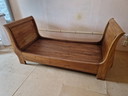 Teak wooden children's grow bed/bench