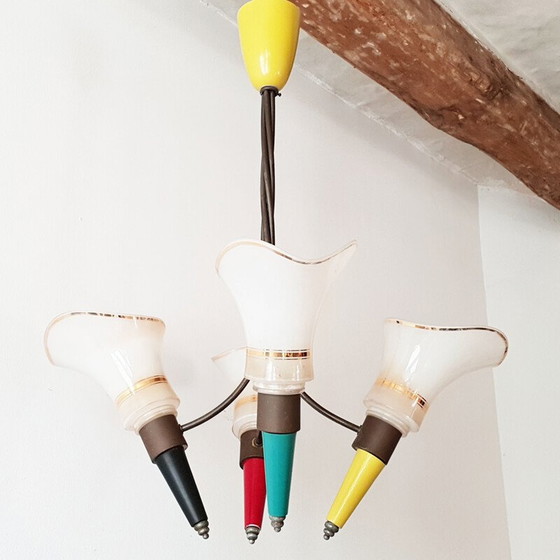 Image 1 of Lampadario vintage con arum 1950