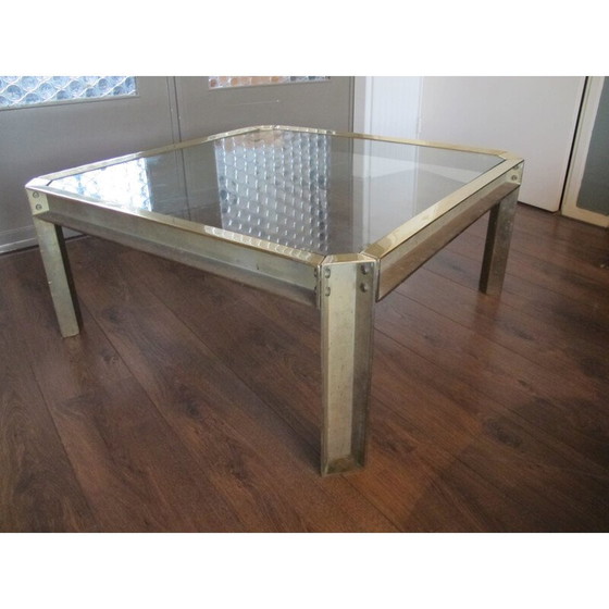 Image 1 of Vintage embassy brass coffee table by Peter Ghyczy, 1970