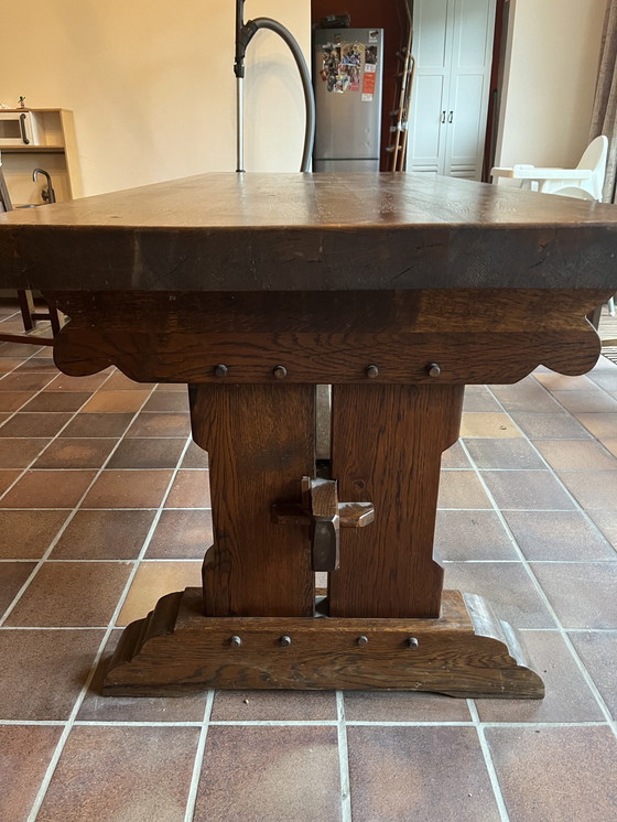Image 1 of Brutalist Vintage Cloister Table / Dining Table