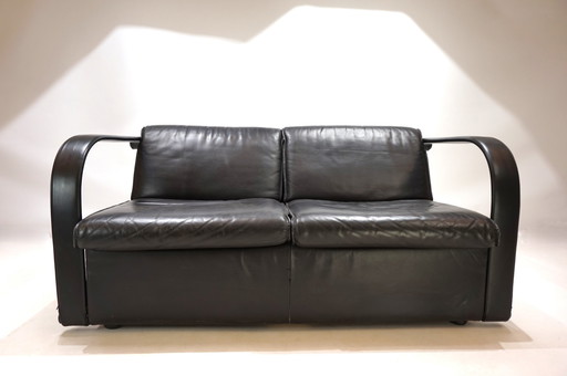 Otto Zapf Arcona 2 Seater Leather Sofa For Art Collection, 1980