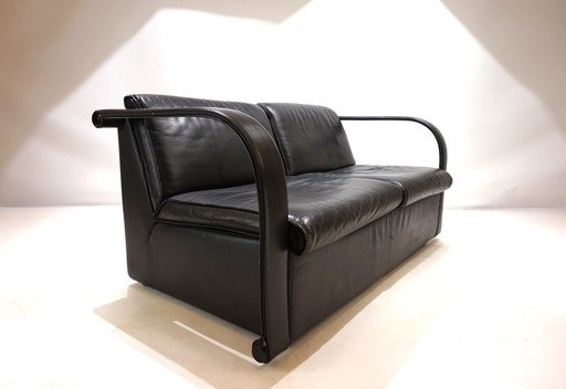 Otto Zapf Arcona 2 Seater Leather Sofa For Art Collection, 1980