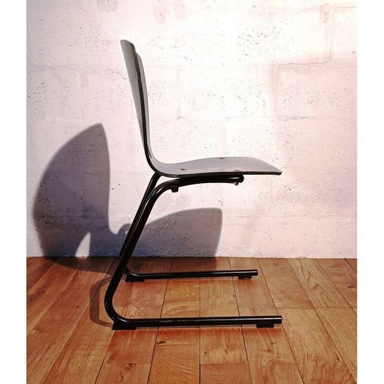 Image 1 of Black vintage canteen chair