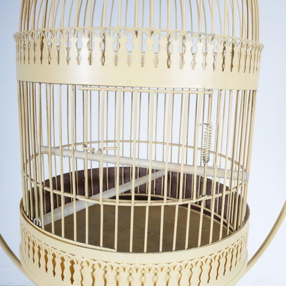 Image 1 of Unique Metal Bird Cage on Stand, Italy 1950