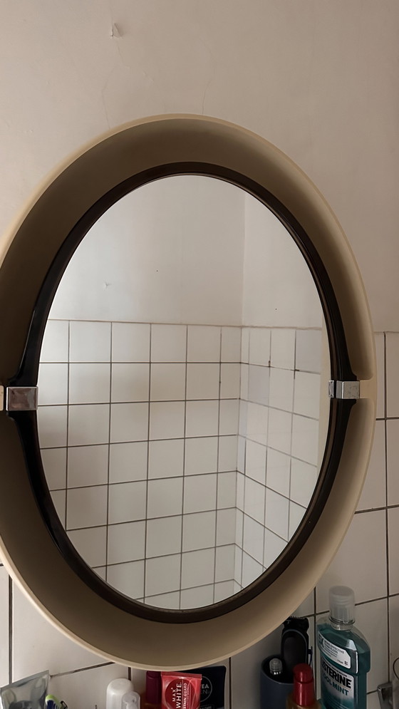 Image 1 of Allibert A136 oval wall mirror in glass and plastic