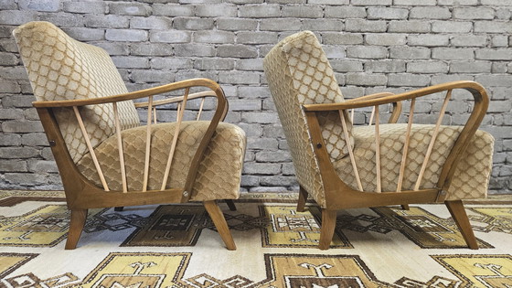 Image 1 of Pair De Fauteuil Année 1950 Vintage