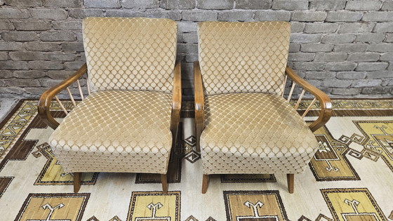 Image 1 of Pair De Fauteuil Année 1950 Vintage