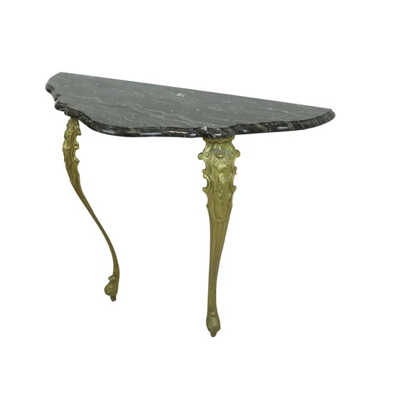 Image 1 of French Marble Console Baroque Style