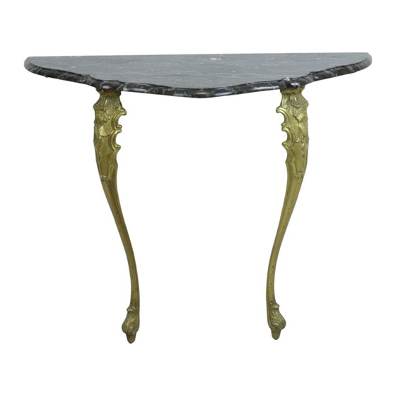 Image 1 of French Marble Console Baroque Style