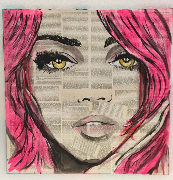 Image 1 of Girl with pink hair