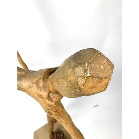 Image 1 of Vintage hand-carved wooden figurine, 1960