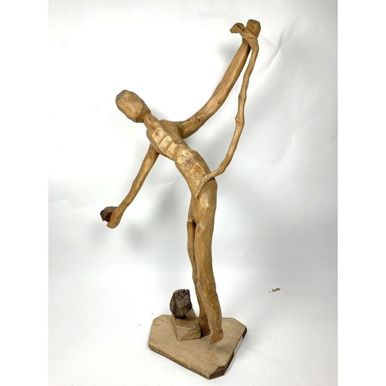 Image 1 of Vintage hand-carved wooden figurine, 1960