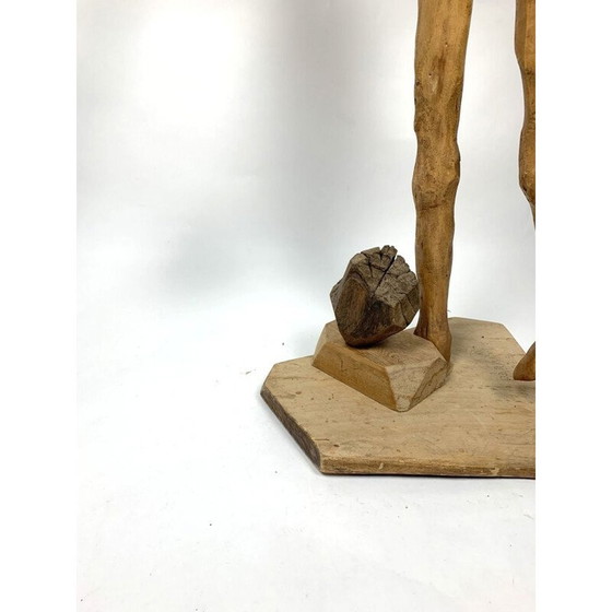 Image 1 of Vintage hand-carved wooden figurine, 1960