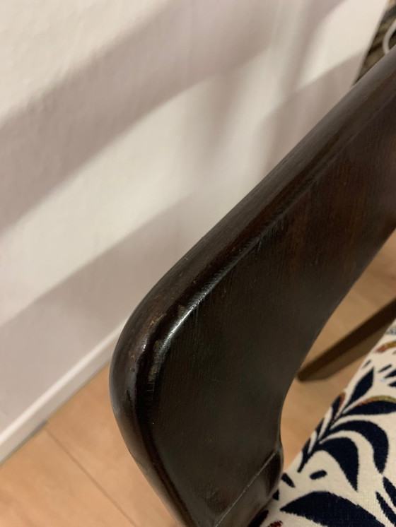 Image 1 of Set di 4 sedie vintage con tessuto jacquard, 1970