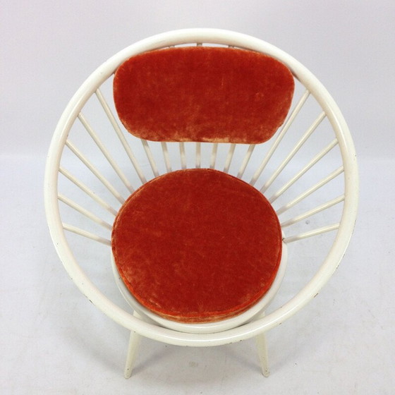 Image 1 of Vintage red Circle armchair by Antonio Viotto 1960s