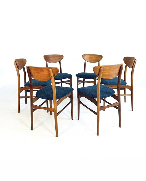 6X Restored Danish Dining Chair '60s