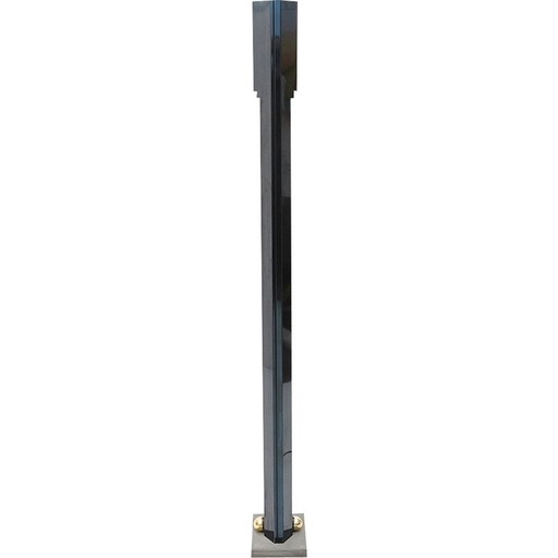 Vintage “Totem” metal and stone Serena floor lamp by Kazuhide Takahama for Sirrah, 1980