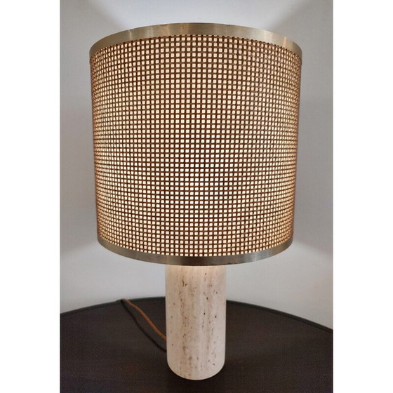 Image 1 of Vintage travertine table lamp, 1970