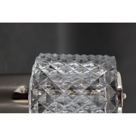 Image 1 of Pair of vintage glass bedside lamps by Kamenicky Senov, Czechoslovakia 1970