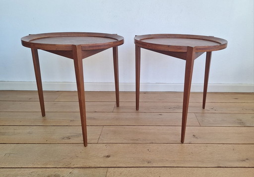 Two Teak Tables With Tray (Sika Møbler)