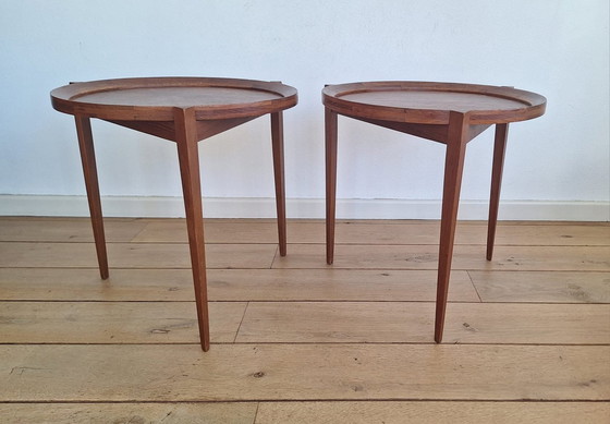 Image 1 of Two Teak Tables With Tray (Sika Møbler)