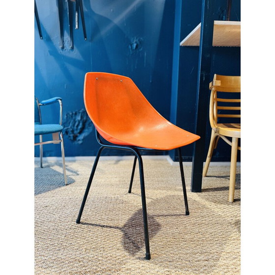 Image 1 of Vintage plastic shell chair by Pierre Guariche for Meurop, Belgium 1970s