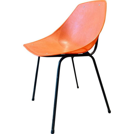 Vintage plastic shell chair by Pierre Guariche for Meurop, Belgium 1970s