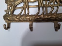 Vintage brass coat rack/key rack