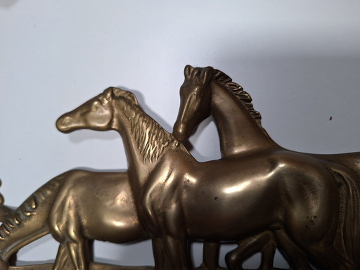 Vintage brass coat rack/key rack