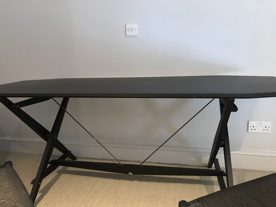 Image 1 of 833 Cassina Cavalletto Table Desk Black stained wood, Franco Albini