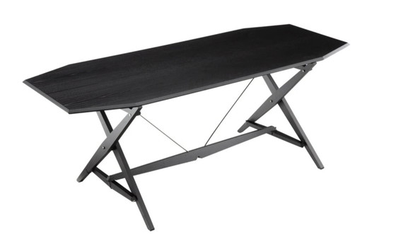 Image 1 of 833 Cassina Cavalletto Table Bureau Bois teinté noir, Franco Albini